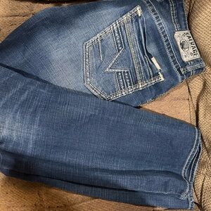 Salvage Men's Straight Jeans in Mid Blue Denim